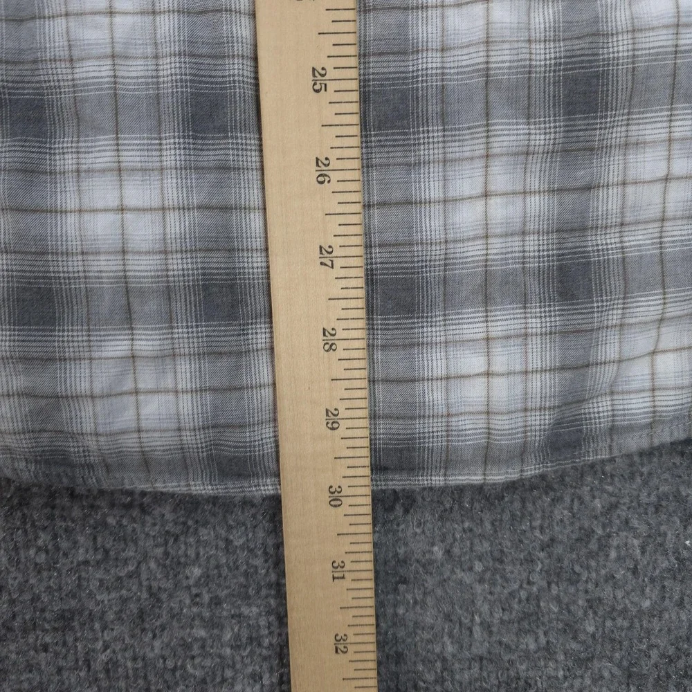 Johnnie O Shirt Mens Medium Gray Plaid Burruss Top Shelf Cotton Button Up Casual